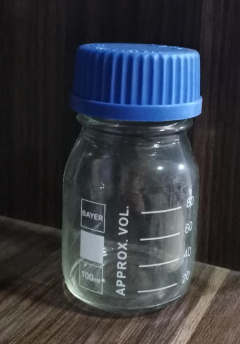 بطری درب آبی 100 سی سی ایرانی قابل اتوکلاو